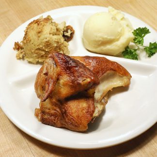 Quarter Rotisserie Chicken dinner with two sides