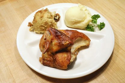 Quarter Rotisserie Chicken dinner with two sides